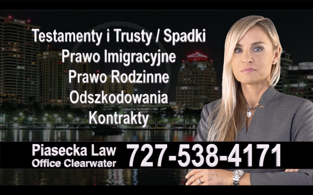 New Port Richey Polish Attorney, Polski prawnik, Polscy, Prawnicy, Adwokaci, Floryda, Florida, Immigration, Wills, Trusts, Personal Injury, Agnieszka Piasecka, Aga Piasecka, Divorce